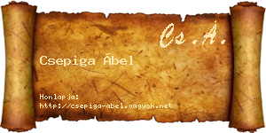 Csepiga Ábel névjegykártya
